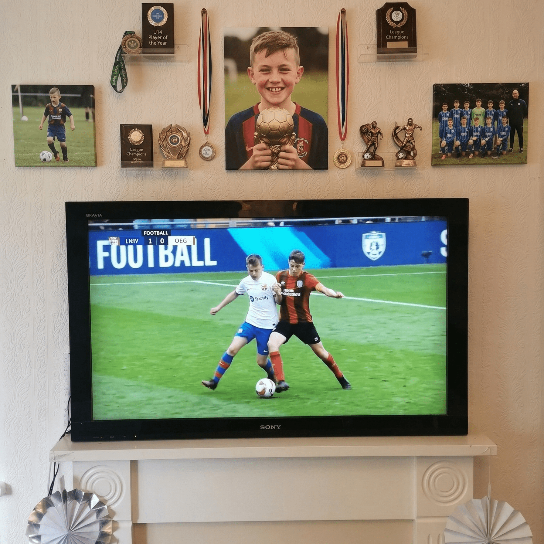 3x Personalised Sports Action Canvas Set | Custom MVP Gallery Wall & Team Highlight Frames (Copy) - FCX