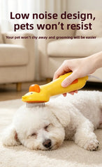 Cute Duck 2-in-1 Pet Hair Dryer & Grooming Brush | Low-Noise Portable Blower for Dogs & Cats