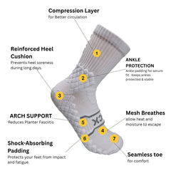 FCX Pickleball Crew Socks