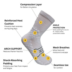 FCX Pickleball Crew Socks - FCX