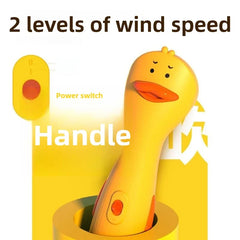 Cute Duck 2-in-1 Pet Hair Dryer & Grooming Brush | Low-Noise Portable Blower for Dogs & Cats