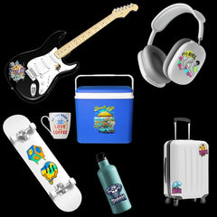 30x Custom UV DTF Stickers, Weather - Resistant, Glossy, 30 Pcs (Instant Application) - FCX