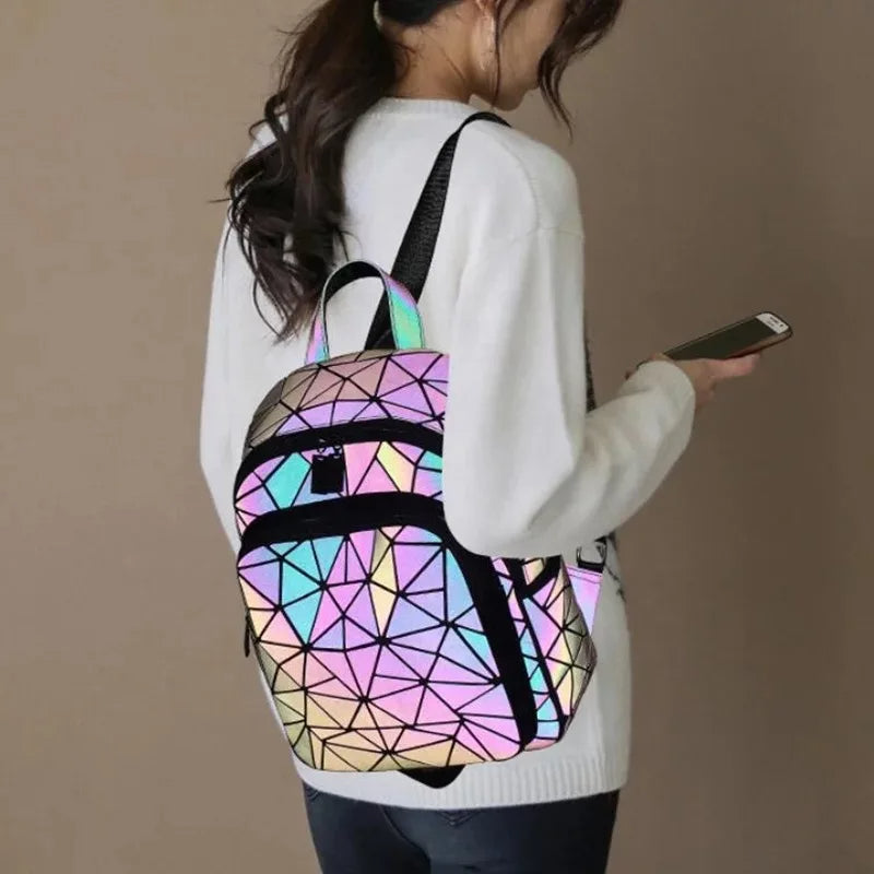 Geometric Diamond Backpack