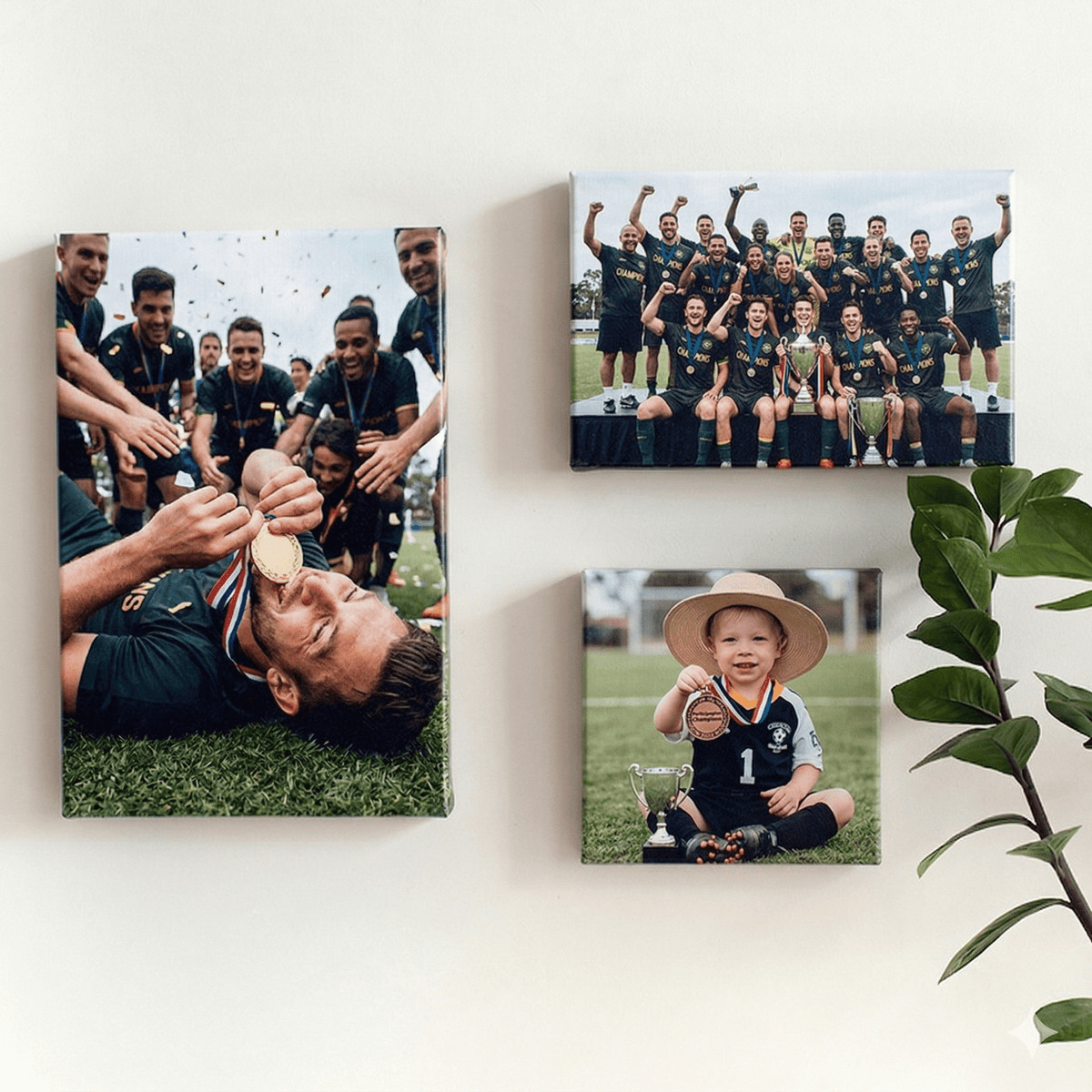 3x Personalised Sports Action Canvas Set | Custom MVP Gallery Wall & Team Highlight Frames (Copy) - FCX
