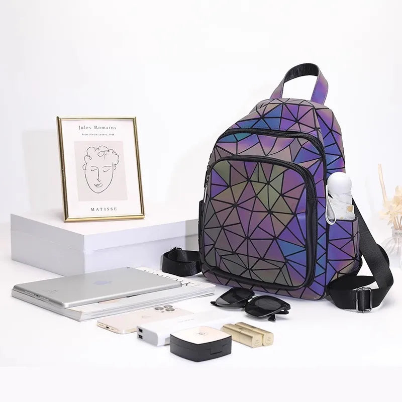 Geometric Diamond Backpack