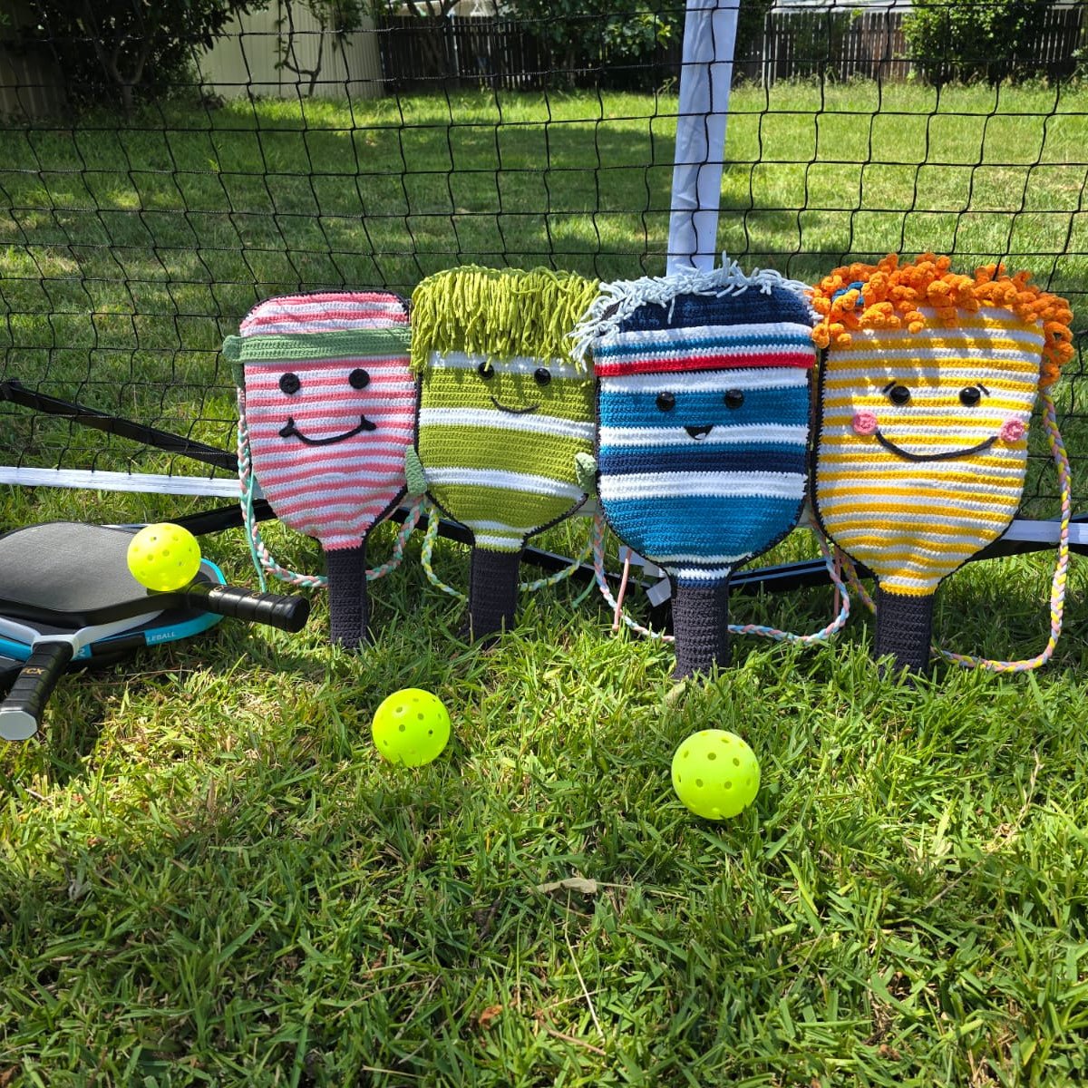 Handmade Crochet Pickleball Paddle Covers - FCX