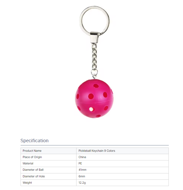 Pickleball Keyring