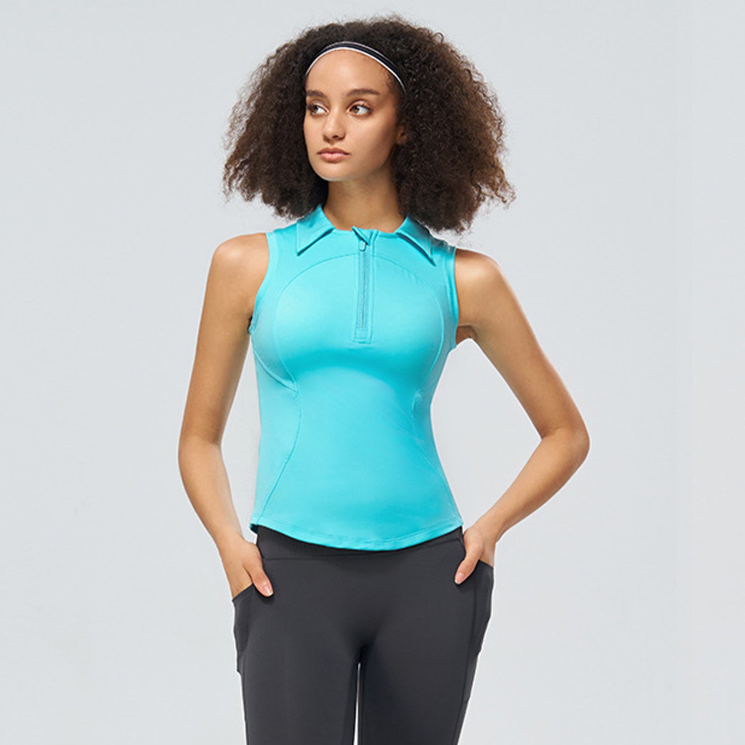 Polo Collar Sports Tank Top - FCX